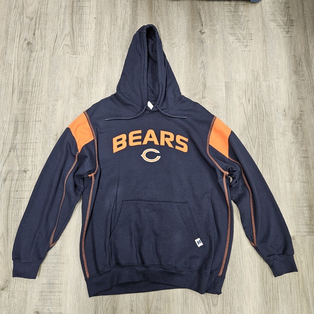 Chicago Bears Swearshirt Mens Large NFL Embroidered Hoodie